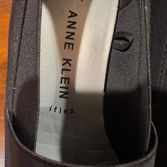 ANNE KLEIN Timeless Stylish Comfy iflex Caileen Suede Black Heeled Loafer Shoe 8 - Picture 5 of 5